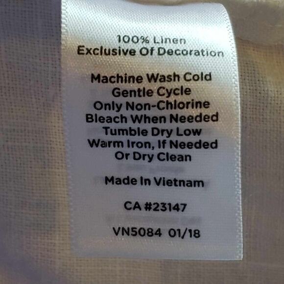 Talbots Pants Linen Women’s Plus Size 20 W Crop White Nantucket Lagenlook - Picture 7 of 10